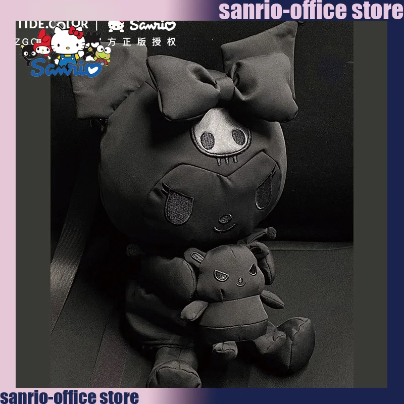 

Kawaii Sanrio Kuromi Backpack Dark Series Kuromi Shoulders Bags With Kuba Doll Children Zipper Schoolbags Learning Prizes Gifts