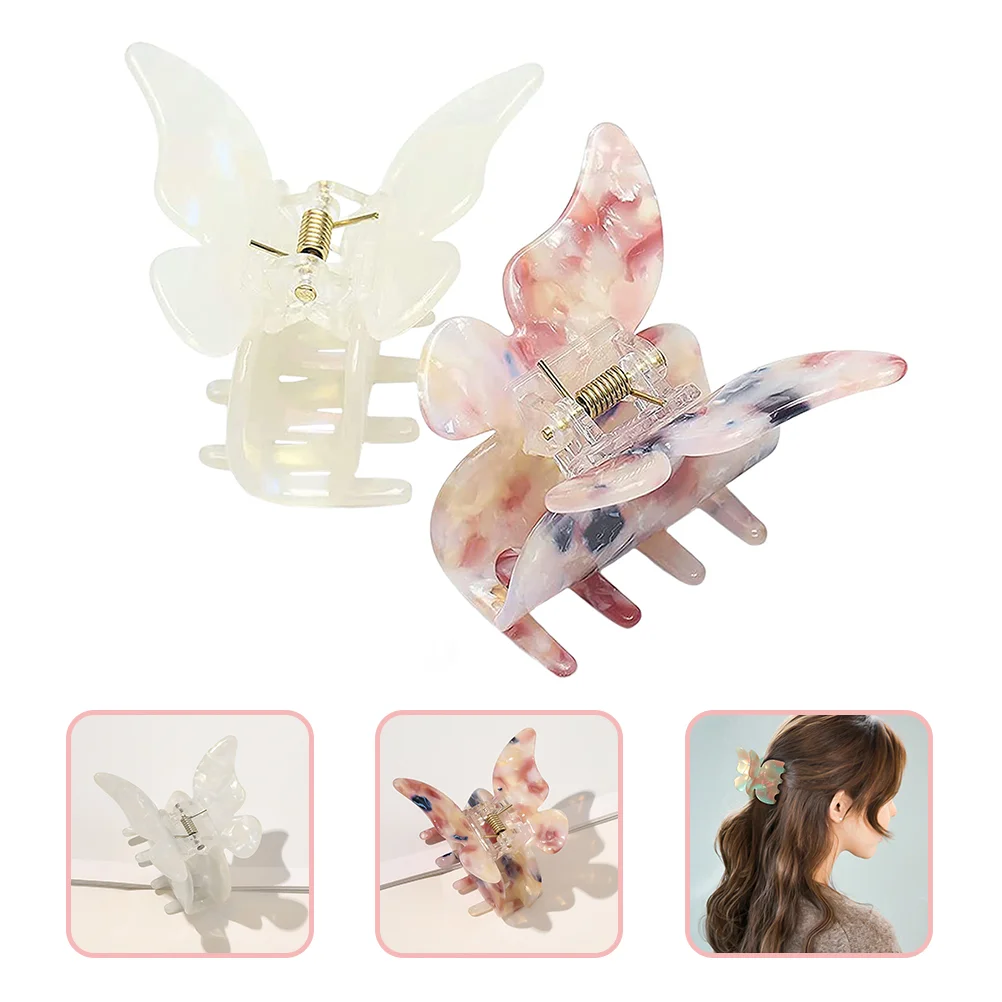 

2pcs Butterflies Hair Jaw Clips Hair Jaw Barrettes Butterflies Claw Hair Clips