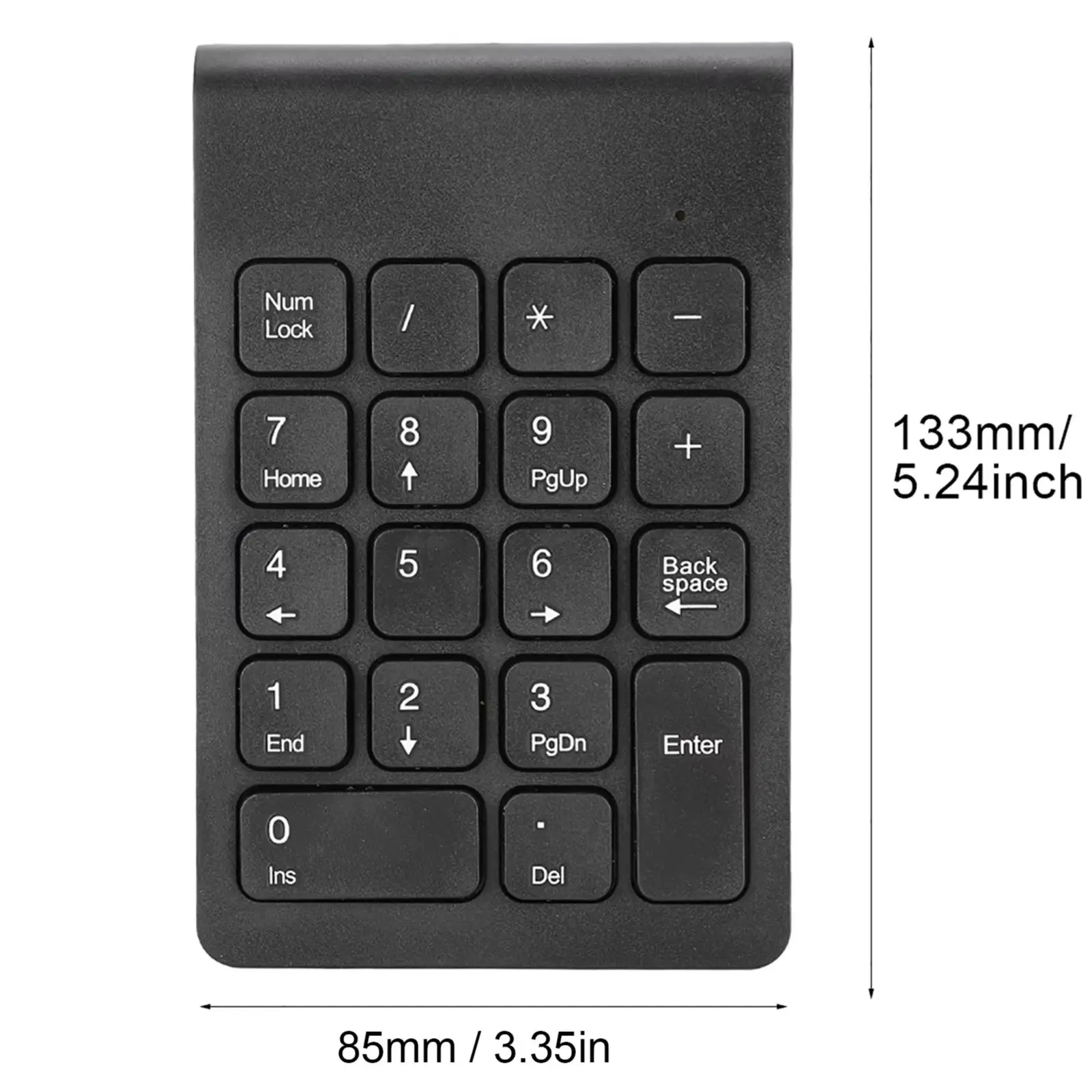 Ergonomic Wireless Numeric Keypad - Lightweight 2.4G USB Mini Keyboard Accessory