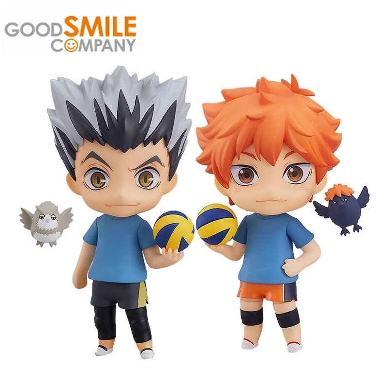 

Подлинный Nendoroid Haikyuu ГСК! Аниме Фигурка Kotaro Bokuto Hinata Shoyo шарнирные подвижные фигурки игрушки для детей Рождественский подарок