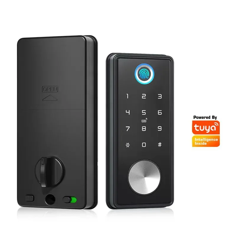 

Z50 T1 Black TT Lock Bluetooth Deadbolt TTlock APP Door Lock Smart Card Electronic For Security Mortise Smart Home