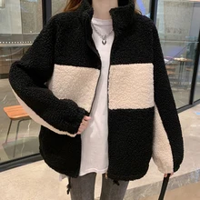 

Fat Girl Plus Size 200 Catties Lamb Wool Plus Fleece Sweater Women's Autumn and Winter Clothes Loose Student Cardigan Jacket