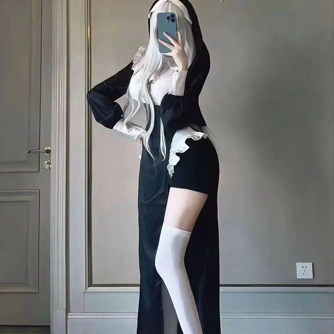 

Женский костюм для косплея монахини, костюм для Хэллоуина