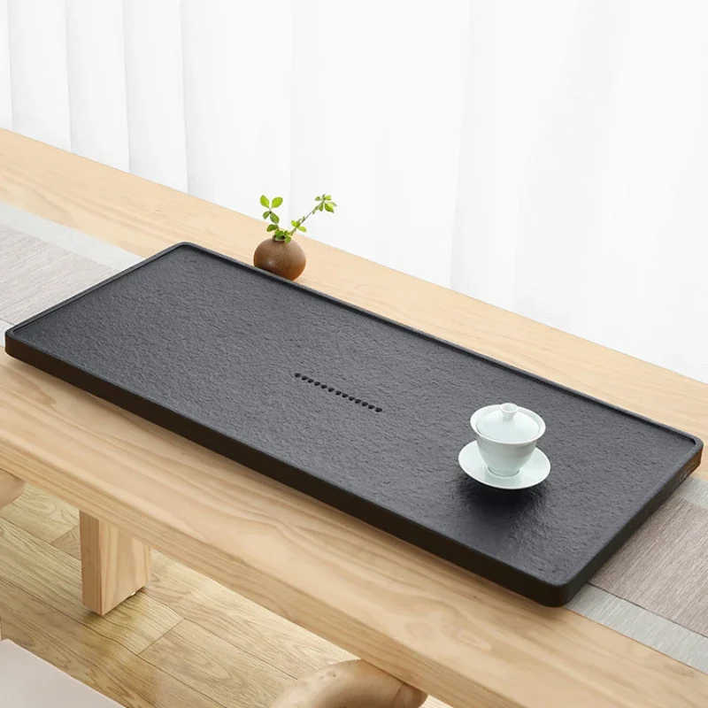 

Modern Stone Tea Trays Minimalist Rectangle Kung Fu Luxury Office Tea Tray Household Bandeja Para Cha Kitchen Accessories WZ50TT