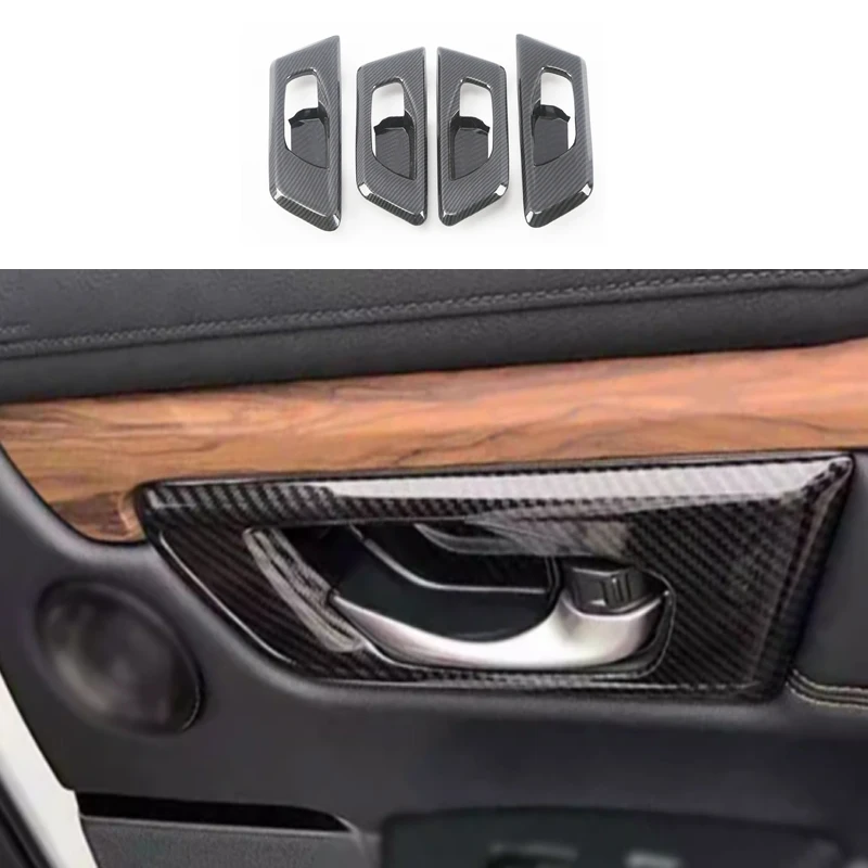 For Honda CRV CR-V 2017 2018 2019 2020 2021 2022 Carbon Fiber Interior Accessories Decoration Cover Trim Frame Panel Car Styling