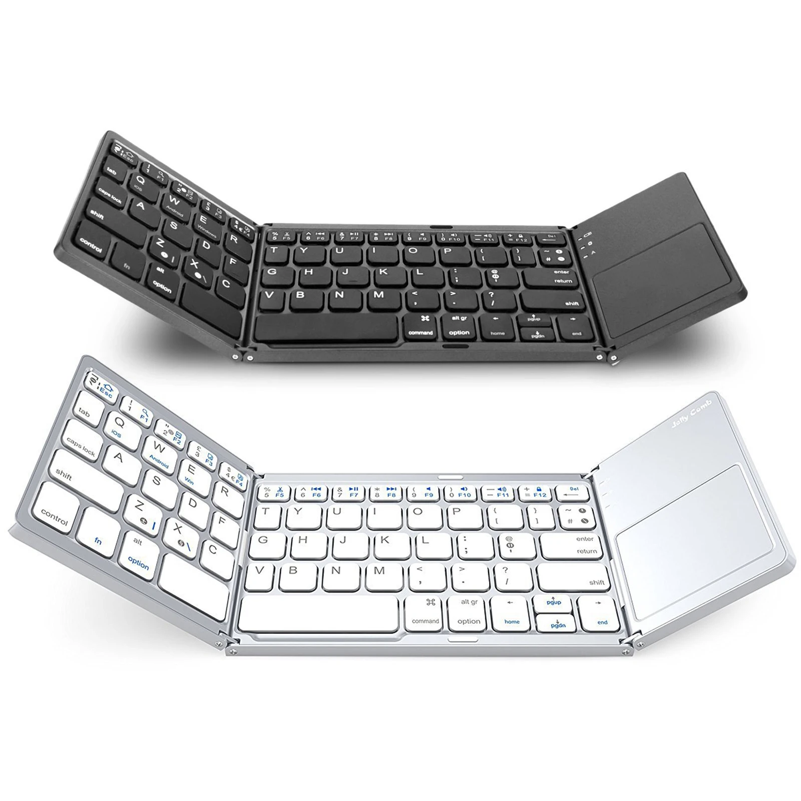 

New Tri Folding bluetooth Wireless Keyboard with Touchpad For Phone Tablet PC A2TM Pocket-Sized