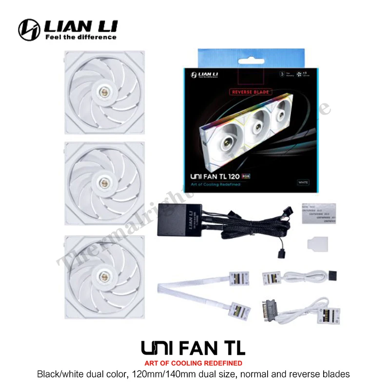 Lian Li-radiador Cooler para pc Cabinet Tl120 140 Rgb 4th Performance Evolution Forward e Reverse Blade pc Pcs por Pacote - Imagem 6