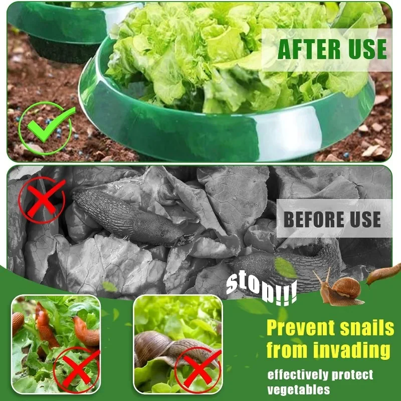 Plants Slug Protection Rings Vegetables Cover Plant Snail Collar Guard Green Planter Flower Pot Pest Control Trapper Garden Tool 4