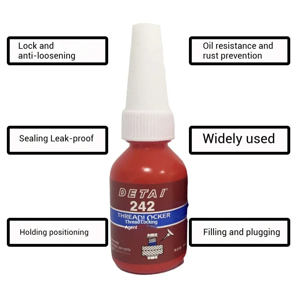 10ml Threadlocker Loctites 222 242 243 2632 263 Screw Glues Thread Locking Agents Anaerobic Strong Anti Loose DIY Repairs