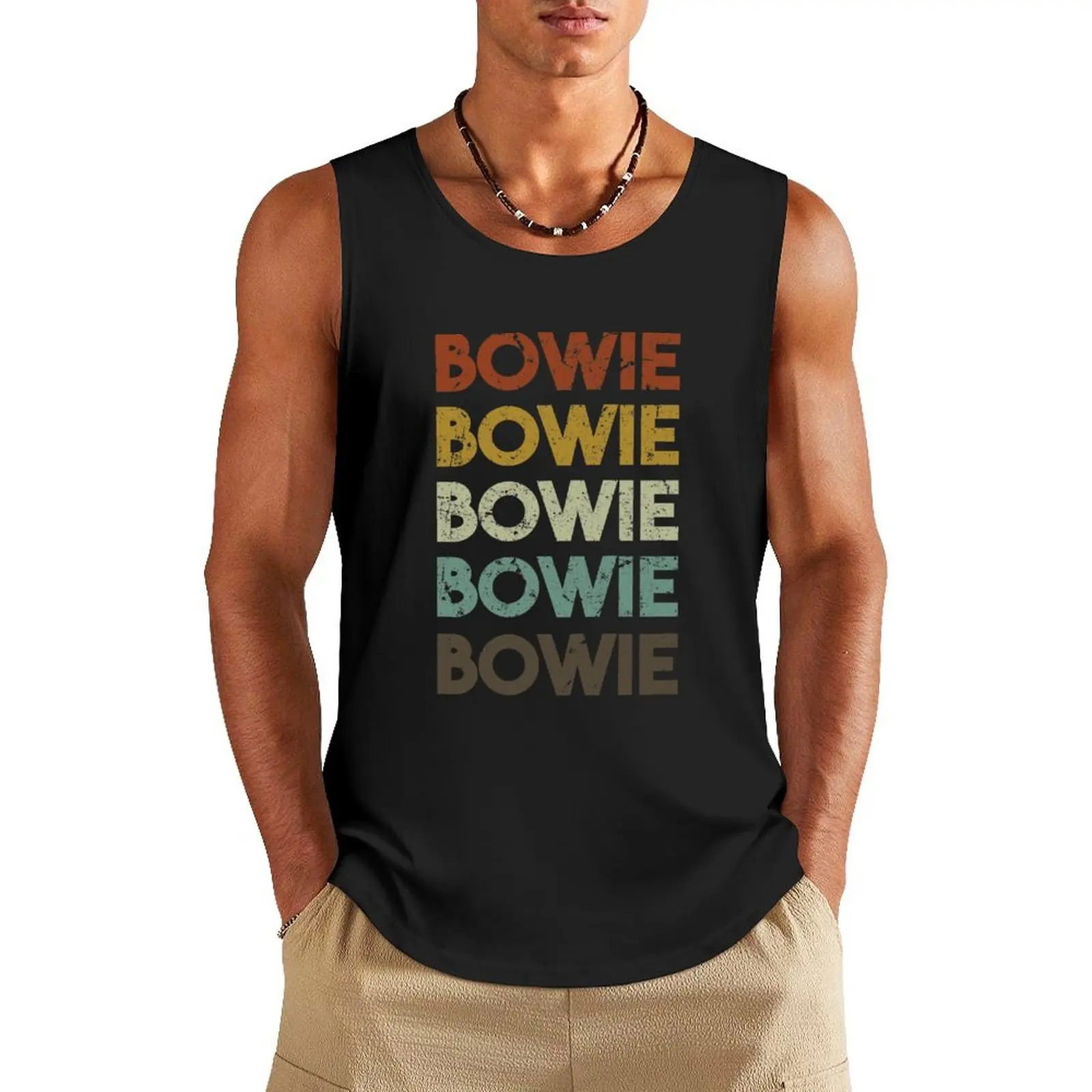 

Retro Bowie Maryland Tank Top gym top gym shirt men Sleeveless men