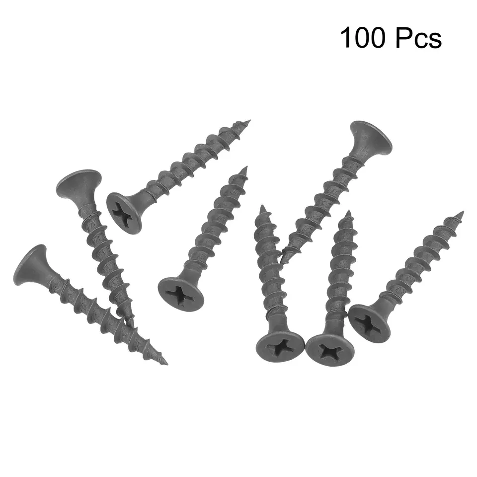 Uxcell M2.5 X 3.5mm Phillips Screw Fastener Black Zinc Plated 150 Pack