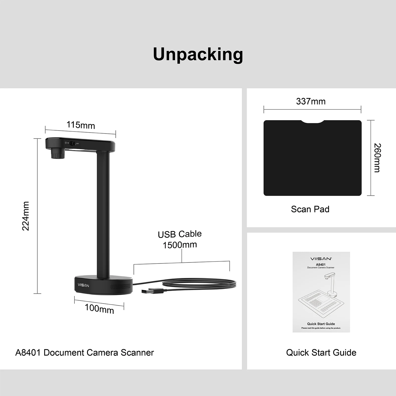 Portable Document Scanner Camera with Deskewing for Windows and macOS