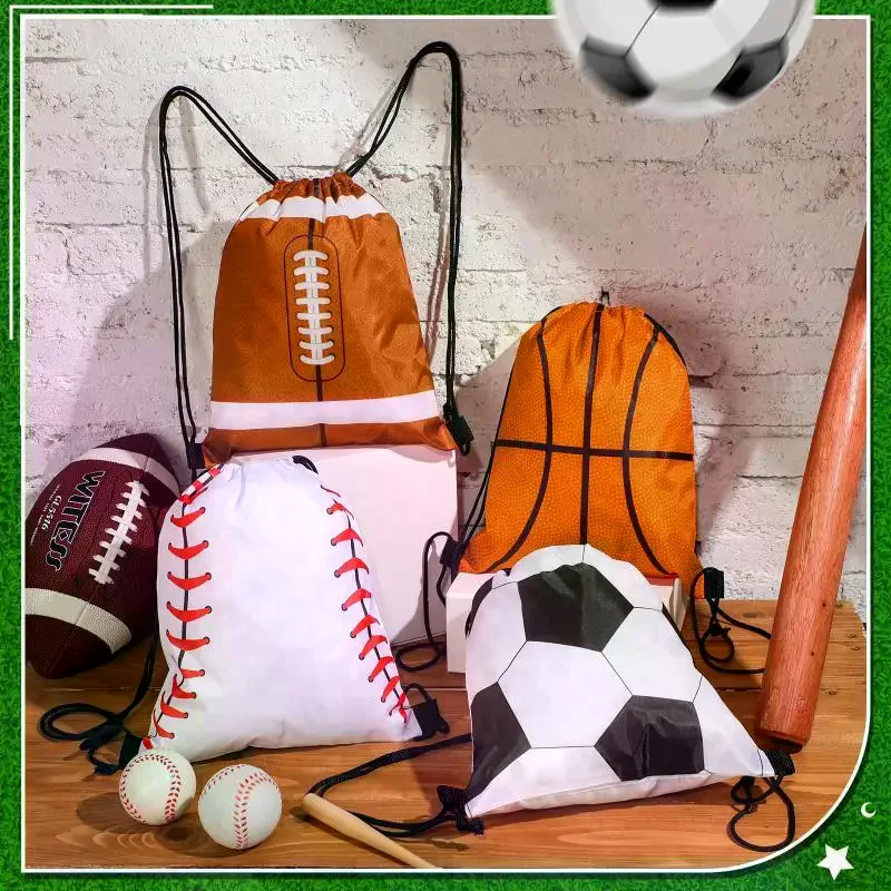 Zaini con Coulisse per Basket, Calcio, Baseball, Football, Leggeri e Resistenti per Palestra, Scuola e Uso Quotidiano Sportivo - immagine 2