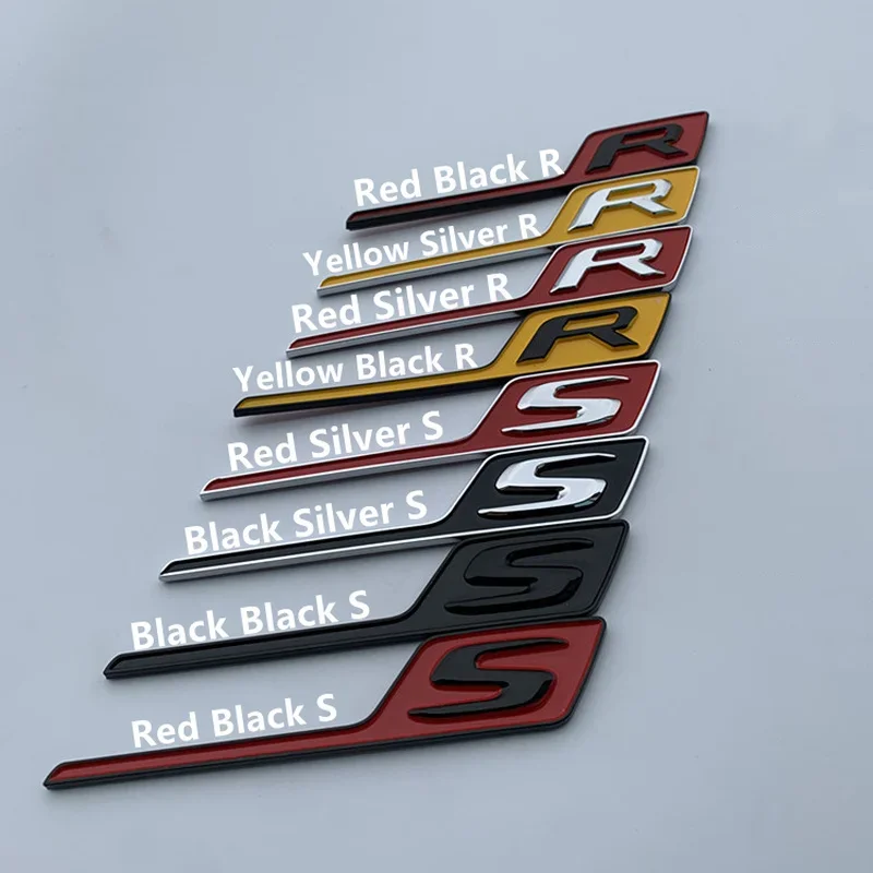 Mercedes Logo Sticker MSEURO 3D ABS Red Black Chrome Car Letters Rear ...