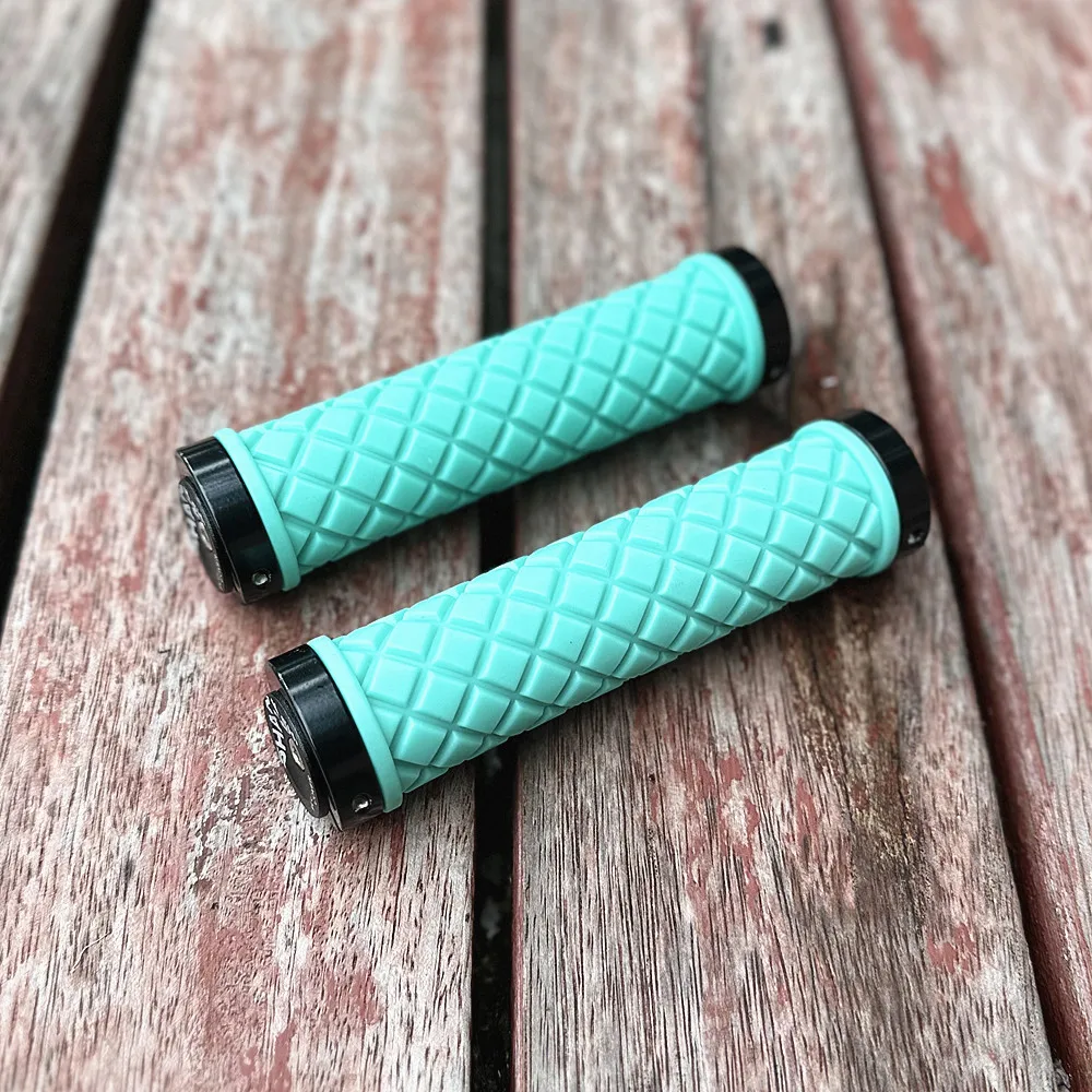 Universal Mountain Bike Handle Grips Aluminum Alloy Double Lock Rubber Non-slip Shock-absorbing Folding Cycling