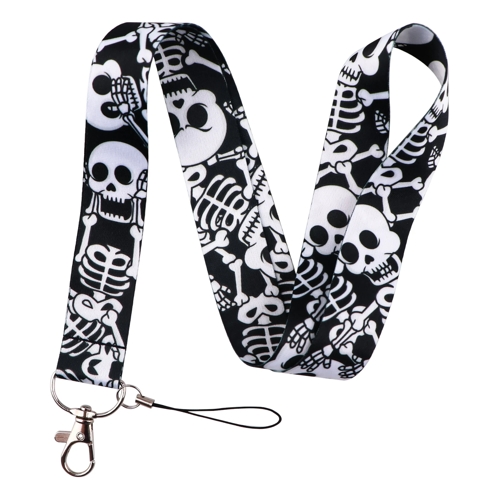 Skeleton Design Lanyard Card Holder and Badge Neck Strap