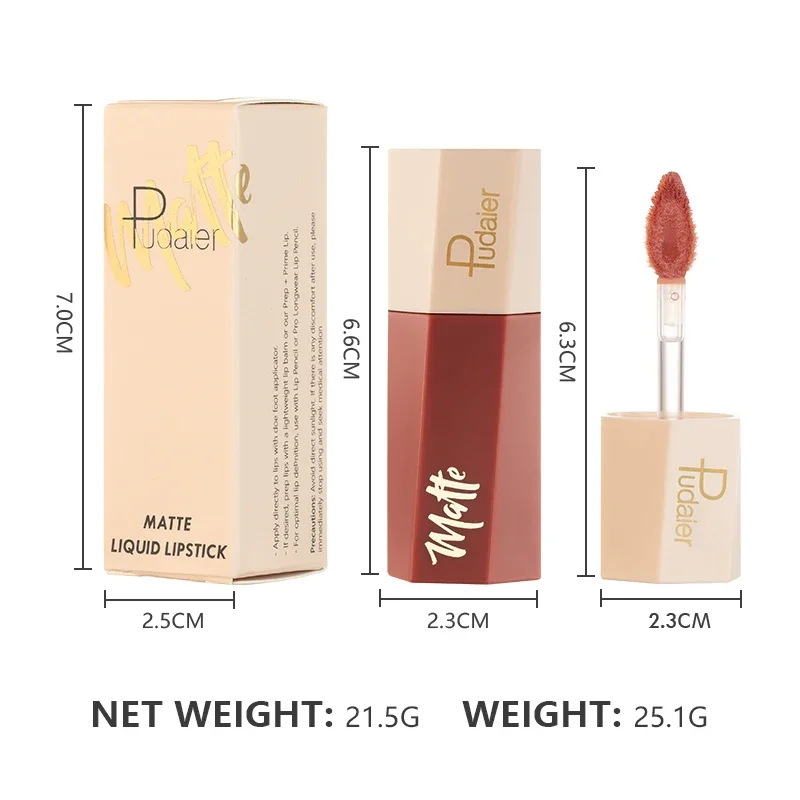 Matte Orange Brown Velvet Lipstick 14 Colors Lip Gloss Lasting Non-marking Red Sexy Waterproof Liquid Lipsticks Makeup Cosmetic lip makeup lip gloss