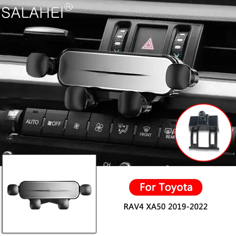 

Gravity Car Mobile Phone Holder For Toyota RAV4 5th XA40 XA50 2017 2019 2021 2022 GPS Stand Rotatable Support Mount Accessories