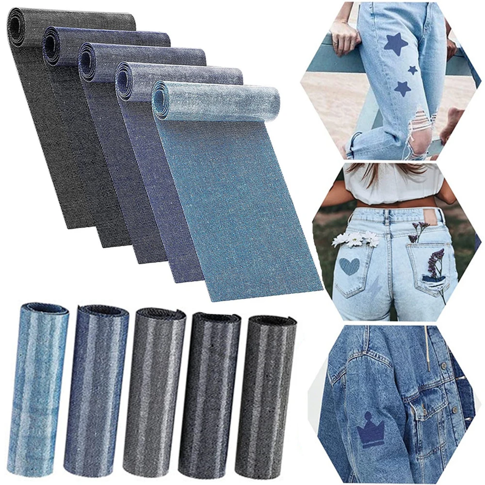 Toppe Per Jeans Toppe Denims Riparazione Ferro Su Tessuto - Foto 11