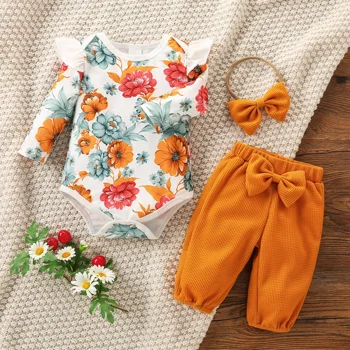 Baby Girl Floral Outfit Set 1