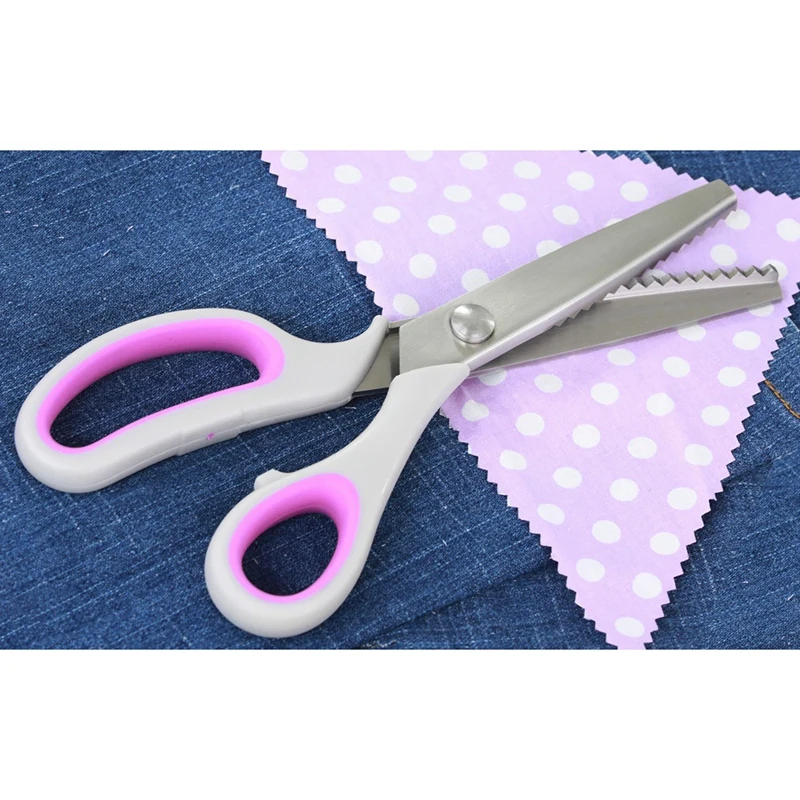 Fabric Serrated Scissors Soft Grip Handle Serrated Scissors Triangular Serrated Scissors Suitable For Fabric 3