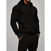 2pcs Men's Hooded Sweatshirt&Pants Set, Casual Sports Fitness Co-ord,Tracksuit for Gym, Running, Workout, Activewear Set for Men 3