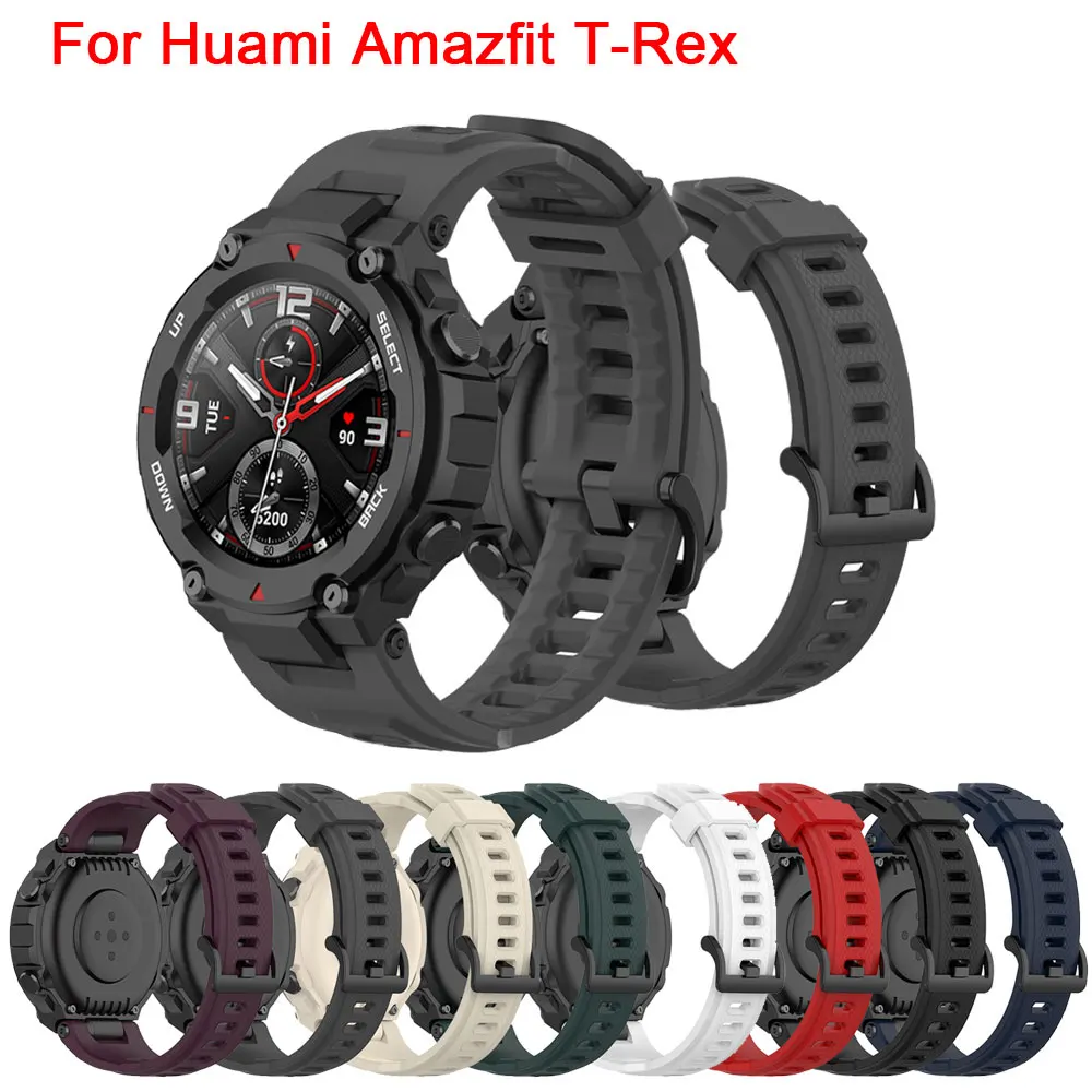

Ремешок силиконовый для смарт-часов Huami Amazfit T-Rex, регулируемый браслет для Xiaomi Amazfit T-Rex A1918