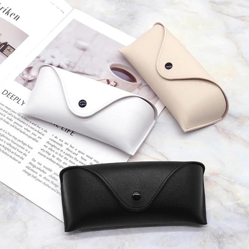 

Durable Leather Sunglasses Case Hard Case Protector Eye Glasses Box Fashion Polychromatic Eyeglasses Box Women Spectacle Cases