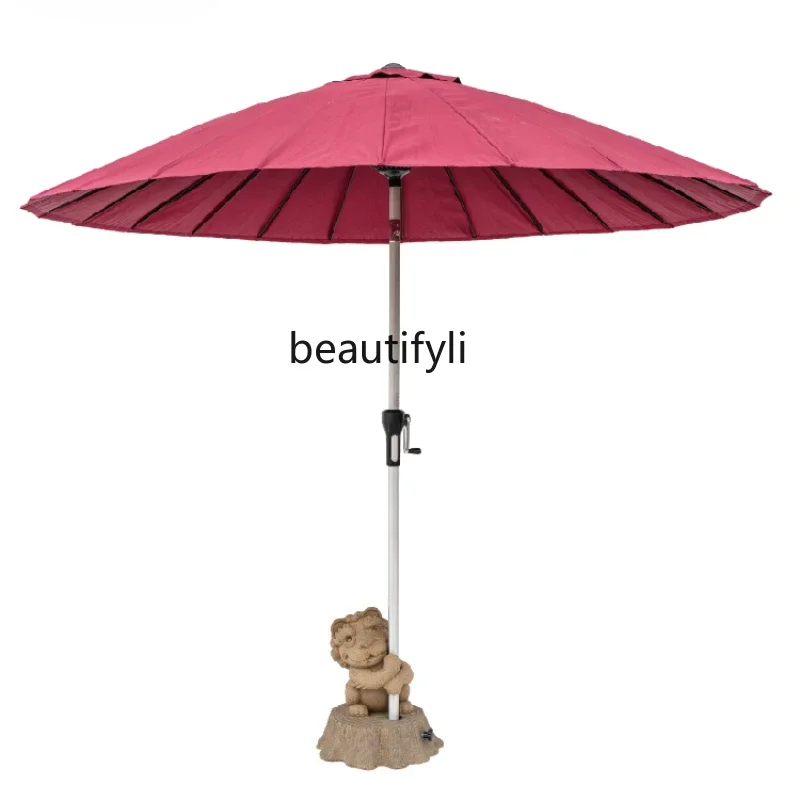 

Chinese Courtyard Garden Layout Outdoor Sunshade Outdoor Villa Patio Umbrella Terrace Yard Sun Umbrella