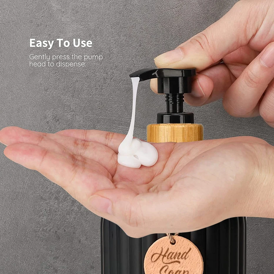 Kitchen Dish and Hands Soap Dispenser Set with Tray Home Decoration Kitchen Bathroom Liquid Soap Bottle