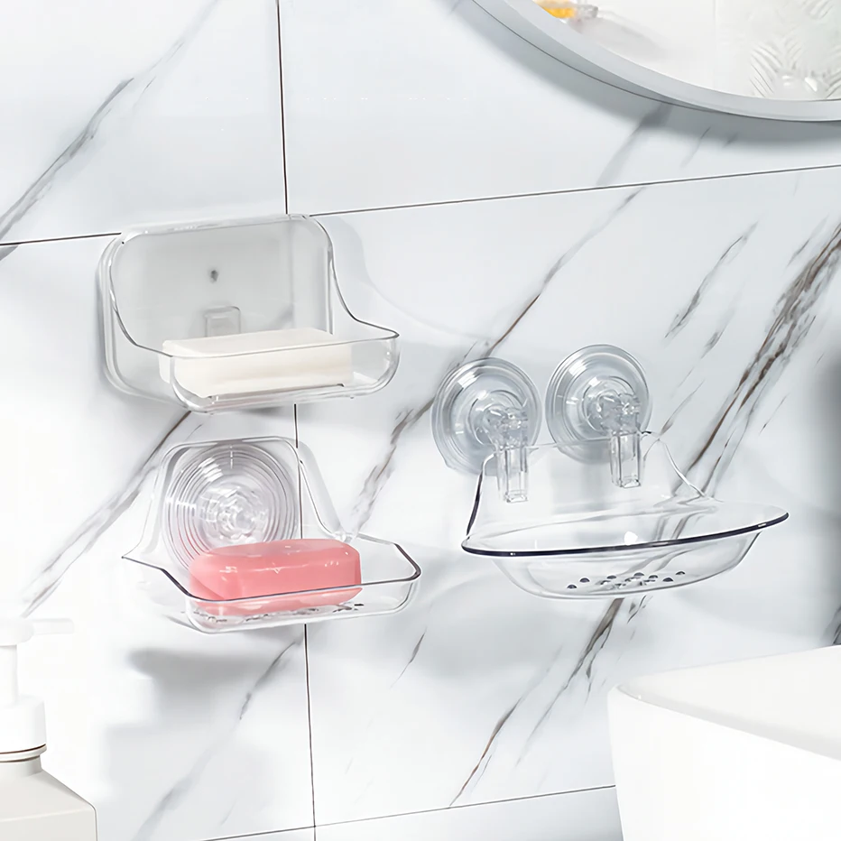 Bathroom Accessories Soap Dish Soap Dish Wall Mount Suction Bar