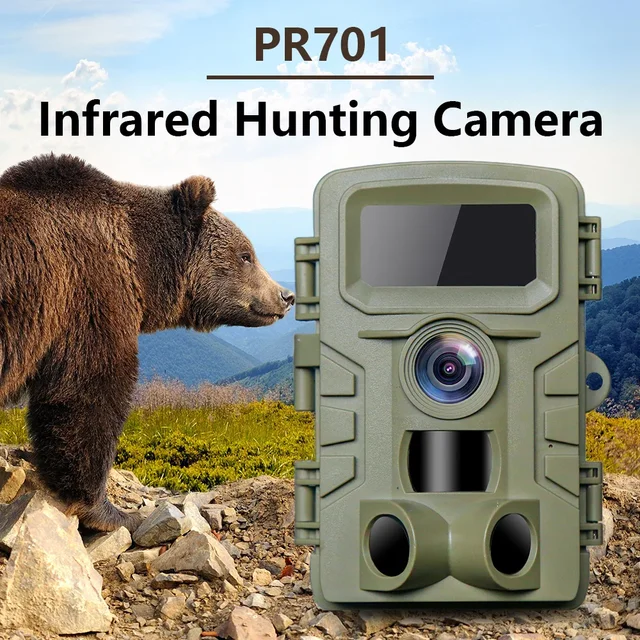 PR701 Hunting Camera Trap 4K 48MP Fast Trigger IP66 Waterproof Wildlife Security Infrared Night Vision 2-inch screen 5