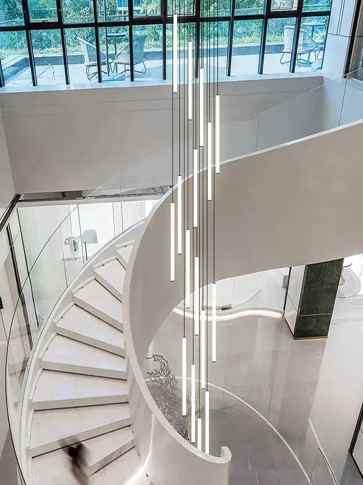 Modern LED Living Room Pendant Lighting Spiral Staircase Indoor Lamp Kitchen Home Decoration Nordic Luxury Ceiling Chandelier 3