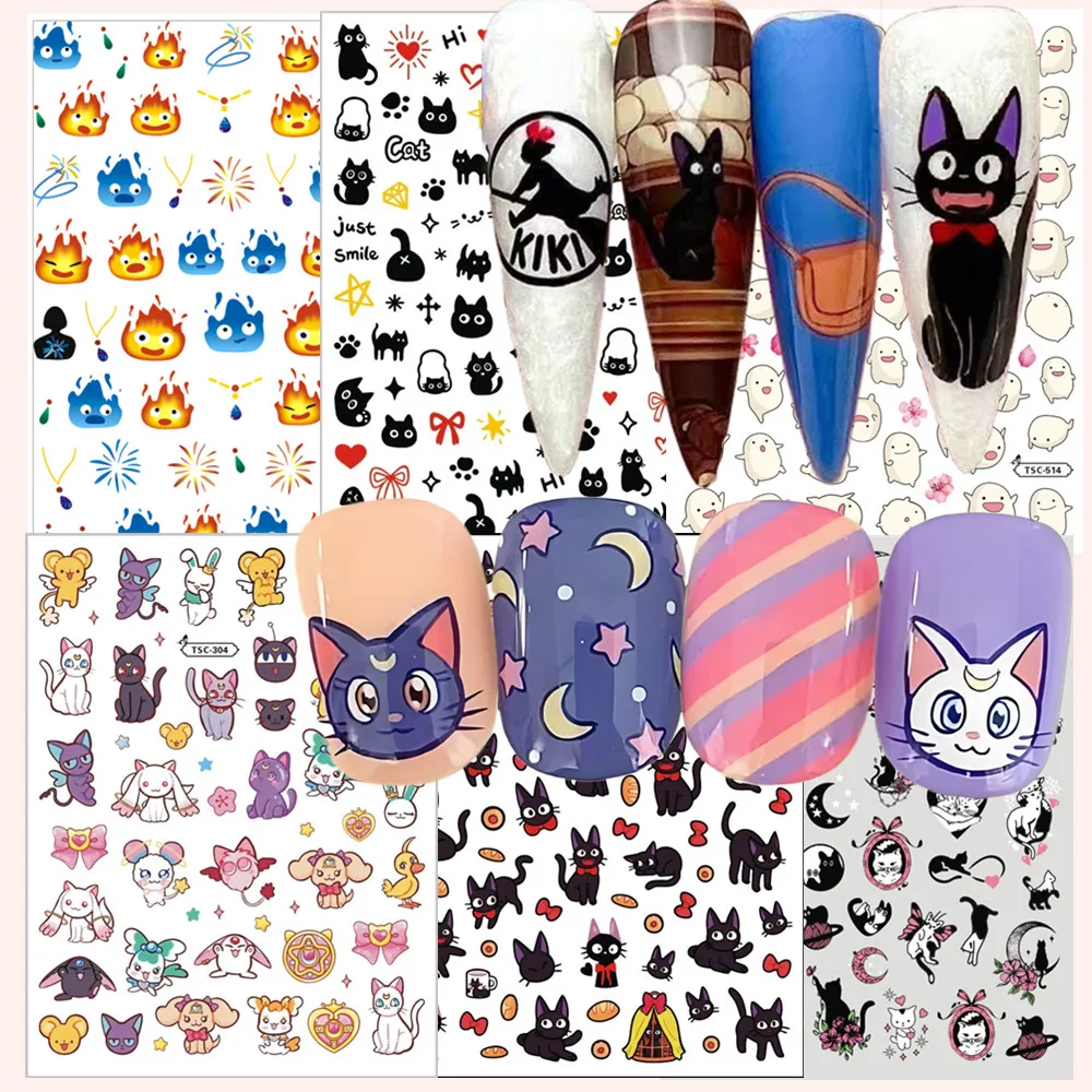 Anime cute cats Newest Cute Bear Xmas Bear Lisafran 3d Nail sticker Nail Decal
