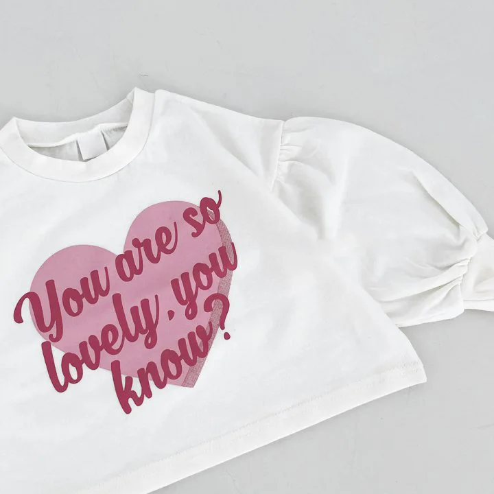 Girl Sweatshirt Kids Autumn Long Sleeve Letter Heart Print Loose Pullover Tops