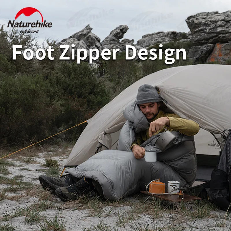 Naturehike Duck Down Sleeping Bag -13℃-8℃ Outdoor Camping Thicken Spliceable Envelope Sleeping Bag Single Double Ultralight