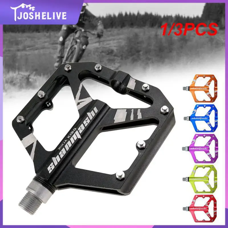 

1/3 шт. F336 Светоотражающая велосипедная педаль, 3 подшипника, Нескользящие педали для горного велосипеда, плоские водонепроницаемые педали из алюминиевого сплава