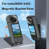 Magnetic Mount Stand Compatible for Insta360 X5 X4, Magnet Steering Holder Bracket with 1/4 Screw for Insta 360 Action Camera 2