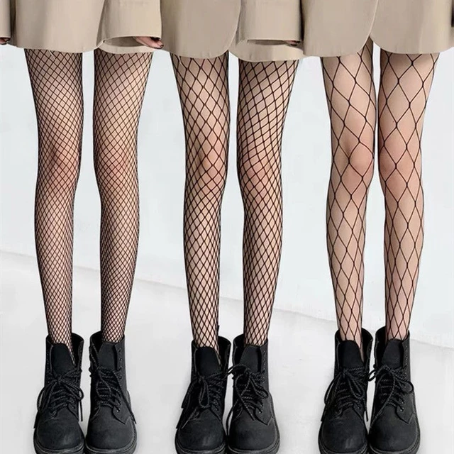 High Elastic Wide Small Mesh Fishnet Hole Stocking Lingerie Woman Fashion  Wear Hollow Stretchy Tights Pantyhose Stockings - AliExpress
