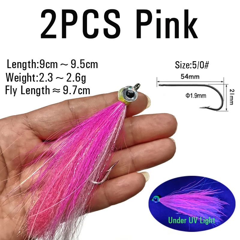 Vtwins 2pcs/4pcs #5/0 Saltwater Streamer Fly Fishing Flies Clousers Deep  Minnow Fly Trout Bass Pike Big Game Fishing Lures Baits - Fishing Lures -  AliExpress