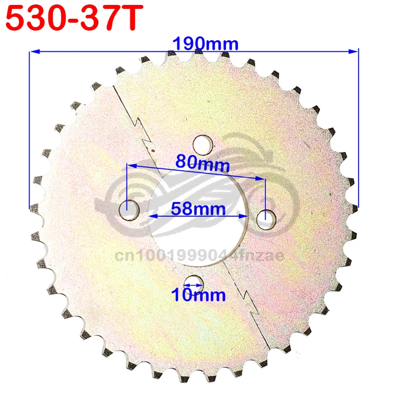 

1pcs 530 big sprocket 58mm 37T Splittable Sprockets For ATV Kart 530 Chain Modification Parts