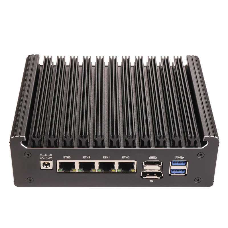 Topton Solid Fanless Firewall Mini PC Intel N100 Pentium N6005 4 LANs i226-V 2.5G DDR4 COM USB-C pfSense OPNsense ESXi Computer 3