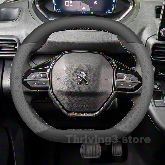 Leather Car Steering Wheel Cover For Peugeot Partner e Partner 2018-2024 Covers For Covers Auto interior Accessories 1