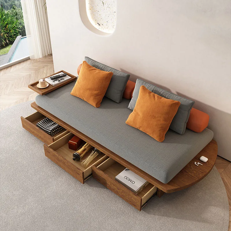 Letto Relax Divano In Legno Xxl Soggiorno 3 Posti Moderno Pigro Nuovo In Grande Divano Di Lusso Tatami Designer Insolito Mobili Divano