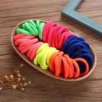 50/100pcs Boho Seamless Elastic Hair Ties-Thick Comfortable & Durable Ponytail Holders for Women - Solid Color Hair Accessories - Image 5