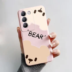 Stylish Painted Soft Silicone Phone Case Cover - Enhanced Protection Bumper for Vivo Y100 5G (Pink - M01)