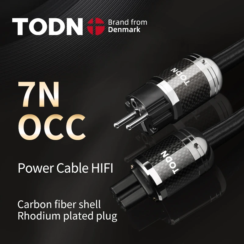 Todn Stromkabel Hifi Occ Audio kabel EU/US Vseries geschirmte Kohle faser Shell Connecter Amplificateur, Filter