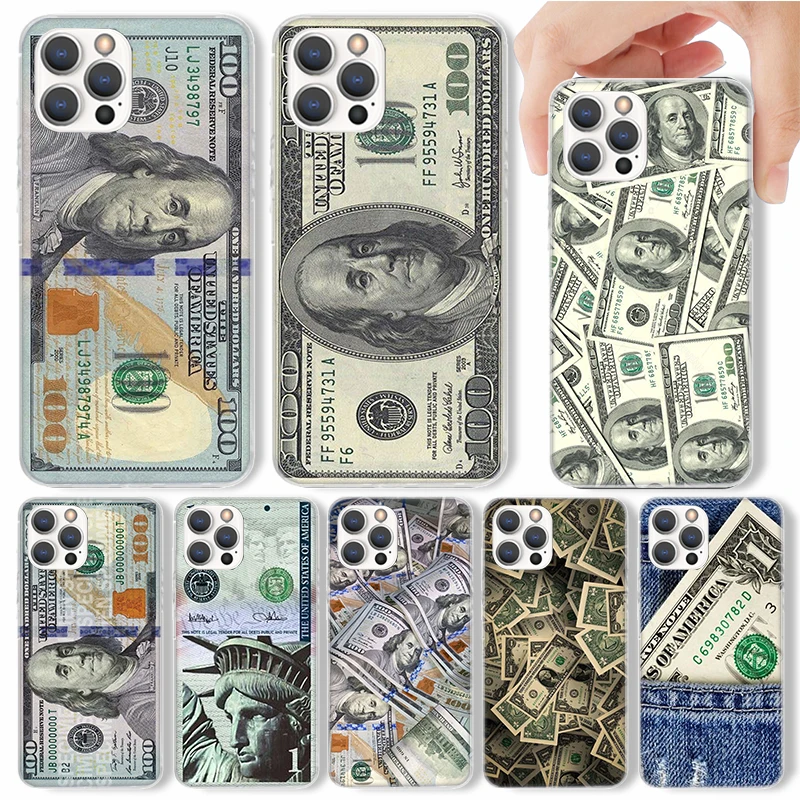 Banknote Dollar Cash Money Phone Case For Apple iPhone 14 13 12 11 Pro