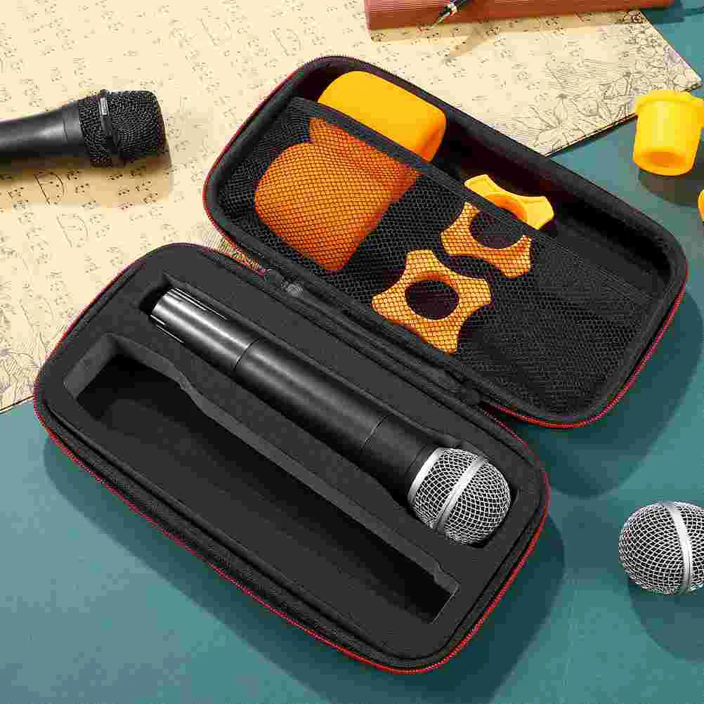 

2 Pcs Microphone Storage Bag Carrying Case for Travel Mics Handheld Wireless Portable