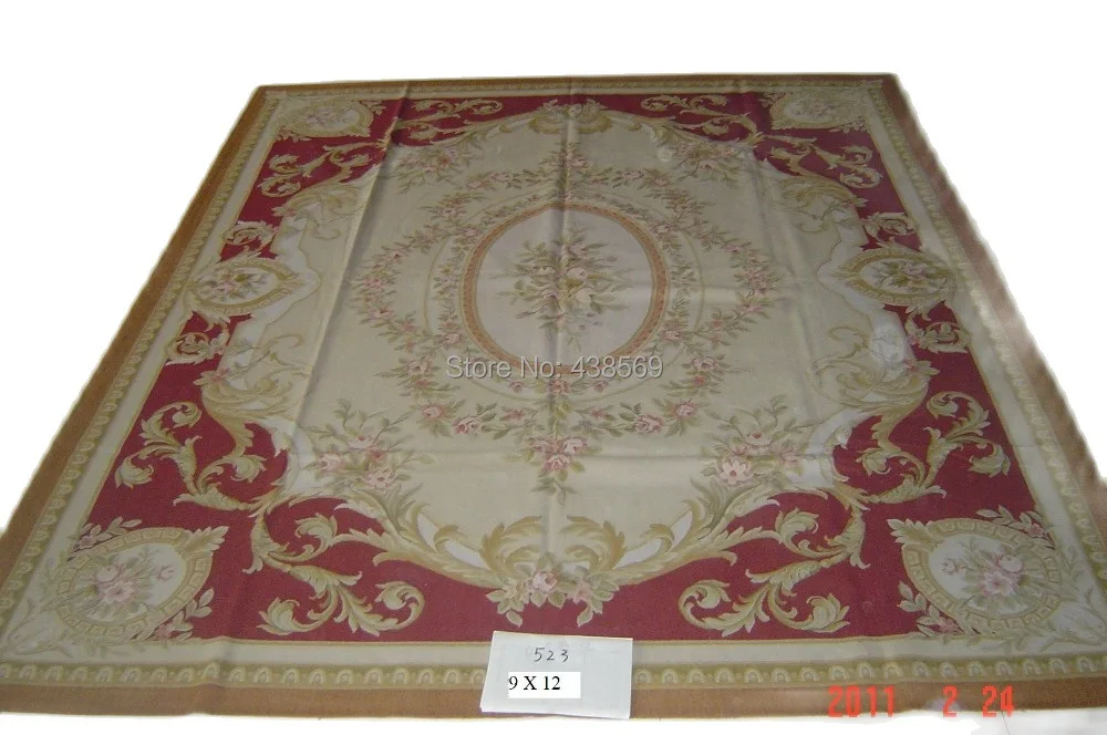 

Бесплатная доставка 9 'x 12' Aubusson шерстяные коврики красный дизайн потертые шикарные коврики-все виды ковриков в нашем магазине